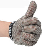 BCPPO Guantes de Trabajo Anticorte Guantes De Malla Metálica De Metal Guantes De Alambre Anticorte Carnicero Chef Carpintero Carpintería Sastre Hombres MujeresGuantes De Trabajo De Seguridad