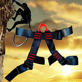 Cinturón de medio cuerpo con cordón – Cinturón de seguridad tamaño trenzado – escalada de árboles, actividades al aire libre, entrenamiento, anillo en D ajustable deslizante – hebillas ranuradas