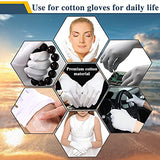 24 guantes blancos de algodón para manos secas hidratantes durante la noche, guantes de eccema para niños, guantes para dormir para mujeres, joyas cosméticas, guantes hidratantes de inspección de monedas (pequeños)