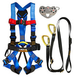 Fusion Climb Pro Backyard Zip Line Kit FK-A-HLT-19 Arnés con cordón, Color Negro