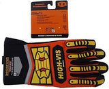 Seibertron - Guantes de seguridad resistentes para mecánica de alta visibilidad, antiimpactos, resistentes