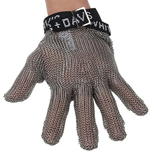 BCPPO Guantes de Trabajo Anticorte Guantes De COTA De Malla De Acero Inoxidable para Cocina, Guantes Resistentes A Cortes De Chef Seguros para Uso Alimentario, Antideslizante Y Fácil De Limpiar