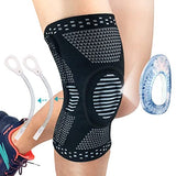 Yuu-Goo Rodillera Deportiva de Gel, de Compresión y Soporte para Pierna de Compresión Acolchada con Gel. Brinda Estructura de Soporte para Prevención y Recuperación de Lesiones. para Cualquier Deporte (Medium, Gris)