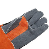 YECK Guantes Resistentes al Calor ignífugos, no abrasadores, ignífugos, Guantes Protectores para Barbacoa para cocinar con 3 Compartimentos para Acampar Naranja