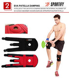 SPORTIFY Rodillera de Compresión para Estabilidad y Alivio del Dolor de Rodilla de Neopreno con Arillo de Gel Integrado para Soporte de Rótula Meniscos de las Rodillas Transpirable para Correr, Basketball, Spinning, Gimnasio, Crossfit, Pilates. Muslera Me