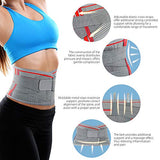 ORTONYX Lumbar Support Belt Lumbosacral Back Brace – Ergonomic Design and Breathable Material - M/L (Waist 31.5"-39.4") Gray/Red