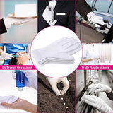 Guantes de algodón 100% para eczema, guantes de algodón blanco Selizo para mujeres manos secas, hidratantes cosméticos para eccema, manos secas hidratantes, piel sensible irritada, terapia de spa y muñeca segura