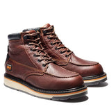 Timberland PRO Gridworks Botas de trabajo industriales impermeables con punta suave de 6 pulgadas para hombre, Marrón, 9 US