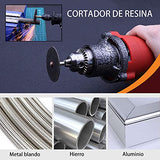 Paquete de 36 piezas HSS diamante hoja de sierra circular hoja de corte conjunto con 6 piezas Mandrels, discos de corte de resina, ruedas de corte de diamante, para dremel accesorios herramientas rotativas con 2 destornilladores