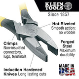 Klein Tools - Alicates de corte lateral J213-9NECR Journeyman™, NE de alto apalancamiento, troquel de crimpado