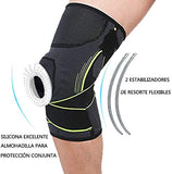 Rodillera Deportiva Yuu-Goo Elástica Ajustable con Soporte Central de Gel y Varillas Laterales para mayor soporte Rodillera Compresion Rodillera Rodilla ideal para Correr, Basquetbol,Voleibol,Bicicleta y Actividades Deportivas (S)