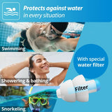 Alpine SwimSafe Tapones Reutilizables para Nadar - Cómodos tapones con filtro a prueba de agua para adultos - Bloquean el agua y previenen el oído del nadador - Protección auditiva hipoalergénica para el surf y la ducha