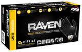 SAS Safety Raven - Guantes de nitrilo sin polvo