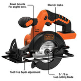 Black and Decker BDCCS20B Sierra Circular de 5.5" (13.97 cm) para Uso con Batería de Ion Litio de 20 Voltios