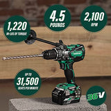 Metabo HPT Kit de taladro de martillo inalámbrico MultiVolt de 36 V con baterías y cargador | DV36DAG