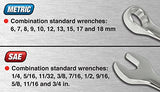 Performance Tool - Juego de llaves de broca y llaves de socket, 5 unidades, 32pc SAE and Metric Wrench Set