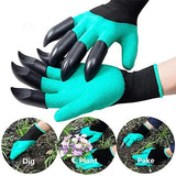 Guantes de jardín con garras para excavar tierra y plantar guantes de jardinería para jardín (verde)