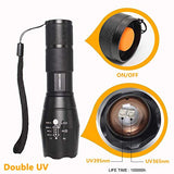 DARKBEAM Luz UV 365 nm y 395 nm lámpara de madera negra linterna ultravioleta LED portátil mini linterna de mano, detector para orina de perro, manchas de mascotas, identificación antifalsificación, curado de resina