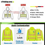 Chaqueta de seguridad reflectante de alta visibilidad con capucha y manga extraíble de alta visibilidad para exteriores (mediano, naranja – estilo 4)