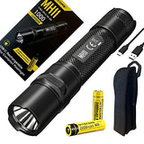 Combo: Linterna recargable Nitecore MH11 USB-C - 1000 lúmenes, incluye batería NL1826 y batería NL1834