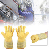 Guantes criogénicos Guantes de trabajo de cuero Resistentes al frío Guantes cálidos de invierno Resistente al viento Impermeable Puño largo Nitrógeno líquido Protección para las manos Unisex