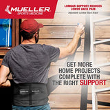 Mueller Soporte lumbar 255 con almohadilla extraíble, color negro, regular (el paquete puede variar)