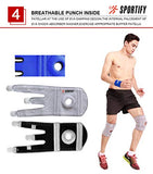 SPORTIFY Rodillera de Compresión para Estabilidad y Alivio del Dolor de Rodilla de Neopreno con Arillo de Gel Integrado para Soporte de Rótula Meniscos de las Rodillas Transpirable para Correr, Basketball, Spinning, Gimnasio, Crossfit, Pilates. Muslera Me