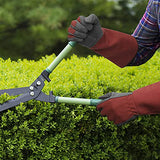 BARST Guantes largos de jardinería, guantes de jardín de poda de rosas para mujeres y hombres, de piel sintética resistentes a espinas y pinchazos, guantes de trabajo floral con puño ajustable para Bushes, cactus, jardinero