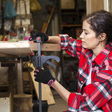 BARST Guantes de trabajo para mujer, guantes de trabajo para pantalla táctil, guantes de trabajo para construcción, jardinería, cuero sintético, guantes mecánicos, rosa, talla M