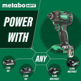 Metabo HPT Controlador de impacto inalámbrico de 18 V, tecnología de triple martillo, potente par de torsión de 1, 832 pulgadas/Lbs, disparador de velocidad variable, compatible con IP56, luz LED, solo herramienta (WH18DBDL2Q4)