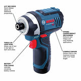 Bosch PS41-2A 12V Max 1/4-Inch Hex Impact Driver Kit with 2 Batteries, Charger and Case