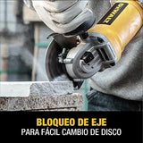 DEWALT Mini Esmeriladora Angular de 4 1/2 Pulgadas (115mm) 700W DWE4010