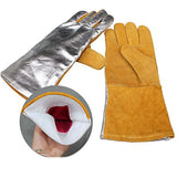 Guantes de seguridad de trabajo / Guantes de protección / papel de aluminio 250-300 grados aislamiento térmico de alta temperatura protección contra la radiación guantes de cocción resistentes al calo