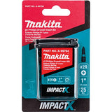 Makita A-99764 Impactx 2 Phillips - Broca de inserción para paneles de yeso (1 pulgada), 25 unidades