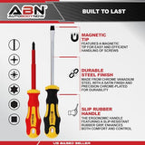 ABN Juego de destornilladores magnéticos con estuche – 72 piezas de cabeza plana, Phillips, Hex, Square, Pozidriv, Torx y destornilladores de punta magnética aislados