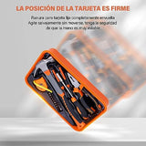 SEASKY Caja de Herramientas Básica 26 en 1, Translúcido, Colgante, Portátil, Universal,Juego de Herramientas Básica Imprescindible de Mano para el Hogar para supermercado Reparaciones Diarias.