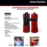 DOGOTULS HW3032 Guante para Soldador Reforzado con Hilo Kevlar