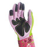 Guantes de jardinería para poda de rosas, a prueba de espinas, resistentes a los pinchazos, guantes largos de jardín para proteger las manos y los brazos para mujeres