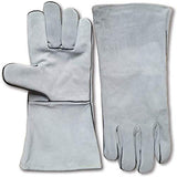 QQX Guantes de Soldadura Resistentes al Calor, Guantes de Soldador, Guantes de Cuero for soldar, Manoplas for soldadores/excelente Agarre/Camping/Cocina/jardinería