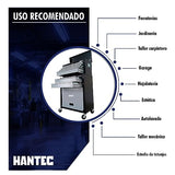 Hantec Combo Caja de Herramientas y Estante Móvil con 9 Cajones fabricando en Metal Color Gris