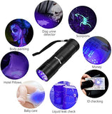 Morpilot Linterna UV detectora de manchas y orina, luz ultravioleta con 12 luces LED, la mejor linterna UV para encontrar manchas en alfombras, tapetes, detectar orina de mascotas o capturar a un escorpión (Paquete de 2)