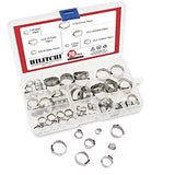 Hilitchi 70pcs Stainless Steel Single Ear Hose Clamps Kit by Hilitchi