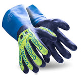 HexArmor HexChem 7071 - Guantes de seguridad de nitrilo resistentes a los productos químicos con protección contra impactos, talla XL