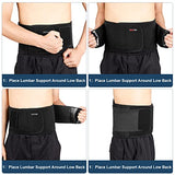 Cinturón de apoyo para la espalda, cinturón de protección para la cintura para aliviar el dolor, escoliosis, ciática, hernia de disco, cinturón de apoyo lumbar inferior ajustable y flexible con almohadilla extraíble (L/XL (31-38 pulgadas)