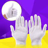 Guante De Trabajo Blanco, 12 Pares Guantes De Inspección Blancos, Guante De Algodón Ligero Y Cómodo, Aplicable Al Uso De Etiqueta, Inspección, Instrumentos De Precisión, Etc.