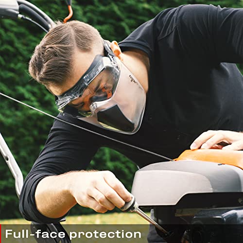 NoCry Gafas de seguridad transparentes para hombres y mujeres; gafas de  trabajo ligeras con brazos ajustables y agarres antideslizantes y lentes de
