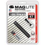 Maglite Solitaire LED 1-Cell AAA linterna, Negro