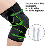 Jasonwell Rodillera Deportiva Elastica Ajustable con Soporte de Gel y Varillas Laterales Rodillera Compresion Rodillera Rodilla Soporte para Correr Basquetbol Voleibol Bicicleta Montaña y Actividades Deportivas(1 pieza,Medium)