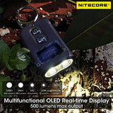 NITECORE TINI 2 Ti versión de titanio (TINI2 Ti) 500 lúmenes recargable EDC llavero linterna con etiqueta NITECORE