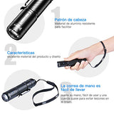 WUBEN C3 Linterna LED Recargable,Alta Potencia Portátil Lampara Luz de Flashlight con 6 Modos,IP68 Impermeable, para Camping, Senderismo, Montañismo,y Emergencia Iluminación